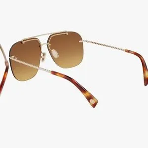 NWT LANVIN Babe 64mm Gradient Oversize Aviator Sunglasses gold/brown orange Lanvin | Accessories | Nwt Lanvin Babe 64mm Gradient  main image 2
